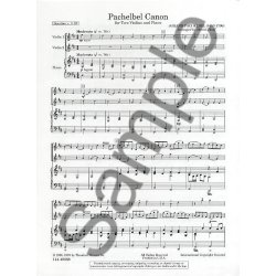 Johann Pachelbel: Canon For Two Violins And Piano