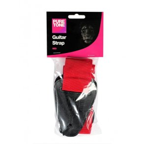Pure Tone: 2 Inch Nylon Guitar Strap - Red