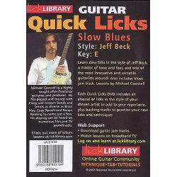 Lick Library: Quick Licks For Guitar - Jeff Beck Slow Blues Key Of B (DVD)