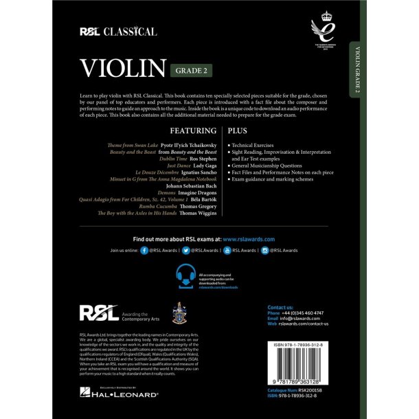 RSL Classical Violin Grade 2 (2021)