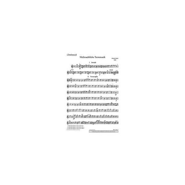 Weihnachtliche Turmmusik : Funfstimmige Satze fur Blechblaser in variabler Besetzung