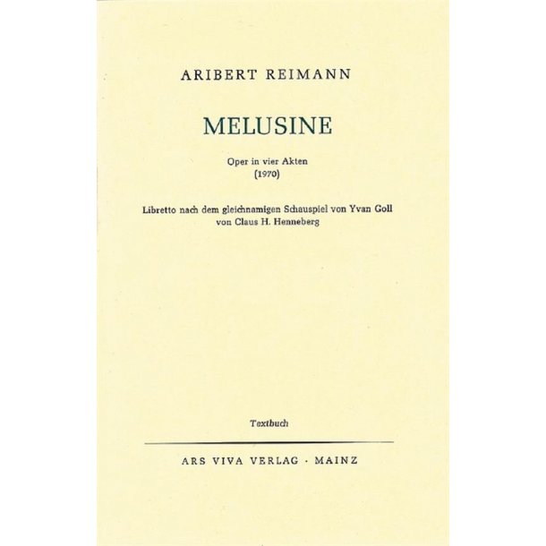 Melusine : Oper in vier Akten