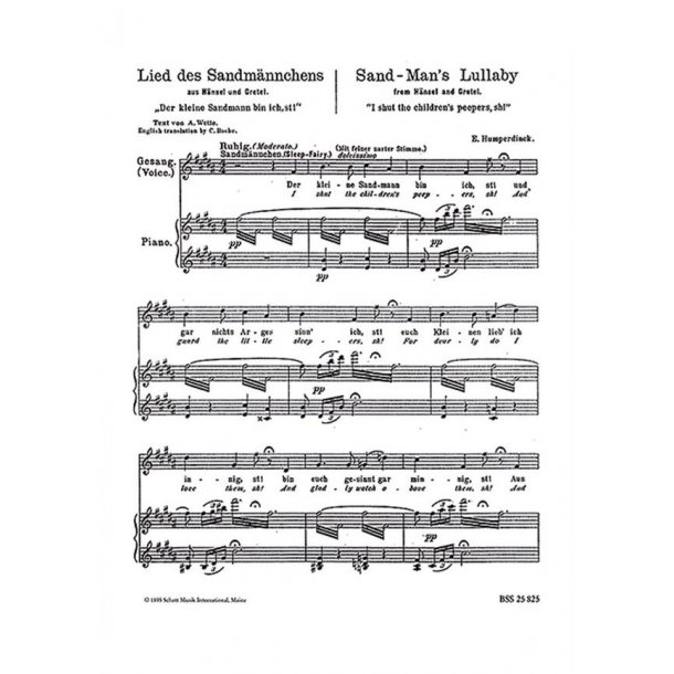 Sand-Man's Lullaby : I shut the children's peepers, sh! from Hansel and Gretel