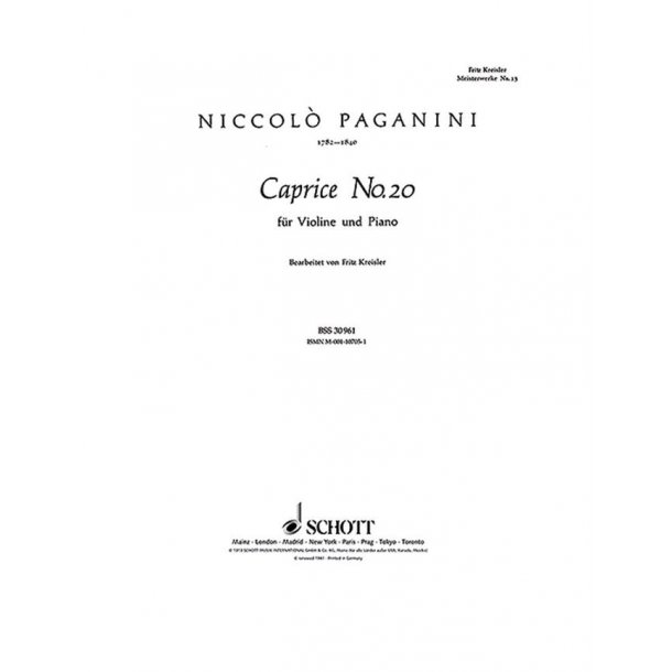 Capriccio N. 20 Si M. (Kreisler)