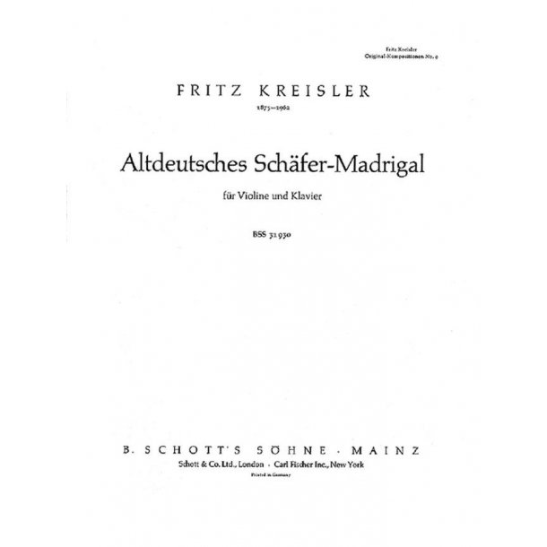 Altdeutsches Schafer-Madrigal