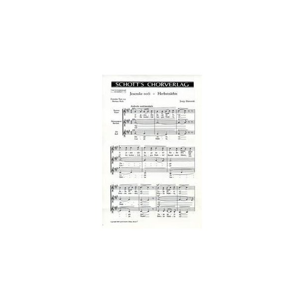 Serbische Volkslieder : Jesenska n&oacute;ci - Herbstnachte