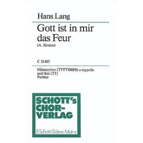 Gott ist in mir das Feur op. 36 : Motette Die Welt ist mir zu eng