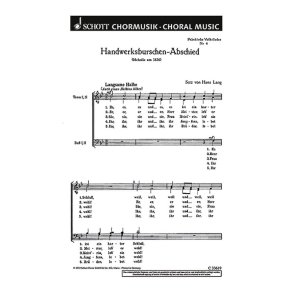 Frankische Volkslieder : 4. Handwerksburschen-Abschied