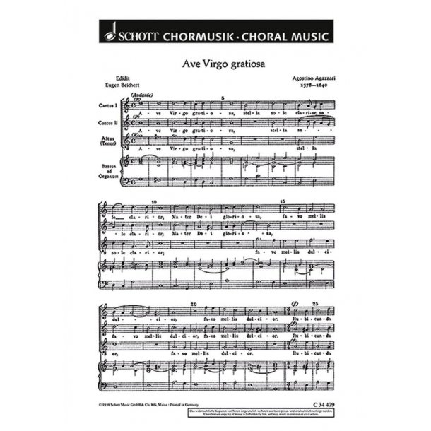 Ave virgo gratiosa : Marien-Motette