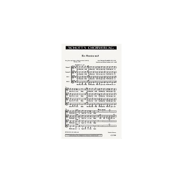 Ein Hennlein weis : aus Newe und lustige weltliche teutsche Liedlein (Dresden 1578)