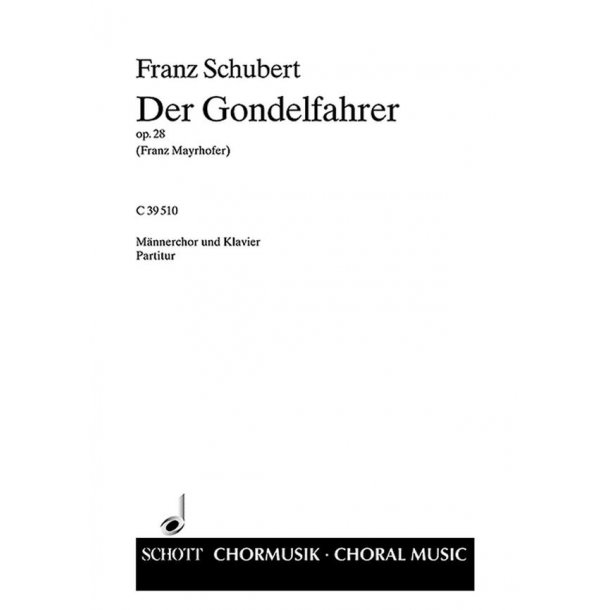 Der Gondelfahrer op. 28 : Es tanzen Mond und Sterne