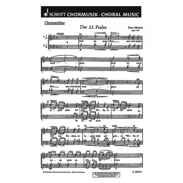 Der 23. Psalm op. 132 : Gott ist mein Hirt