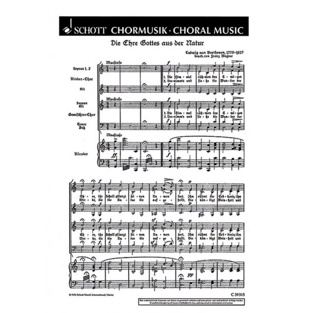 Die Ehre Gottes in der Natur op. 48/4 : Die Himmel ruhmen, C-Dur