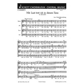 Funf alte Volkslieder : 5. Mit Lust tret ich in diesen Tanz (16 Jh.)