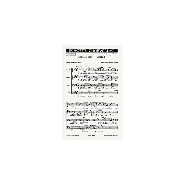 Vier japanische Chorlieder : 2. Sansa Sigure - Tanzlied O Sansa, aus grauem Himmel