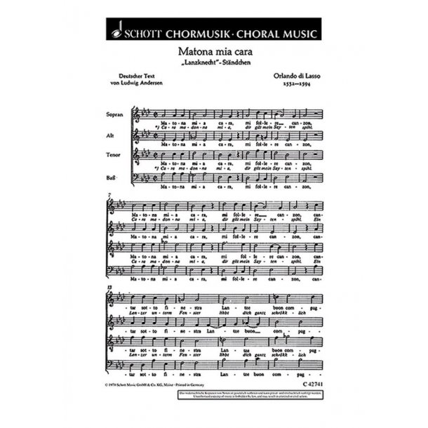 Matona mia cara : Lanzknecht-Standchen