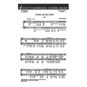 18 Chorlieder : 1. Achtet auf das Licht! - Jatek