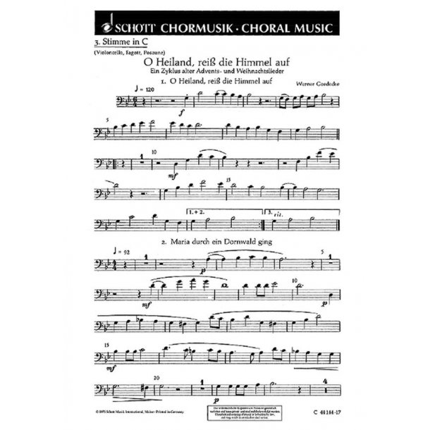 O Heiland, reis die Himmel auf : Ein Zyklus alter Advents- und Weihnachtslieder