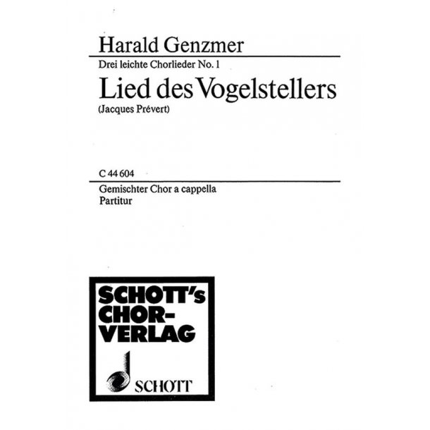 Drei leichte Chorlieder GeWV 20 : Nr. 1 Lied des Vogelstellers