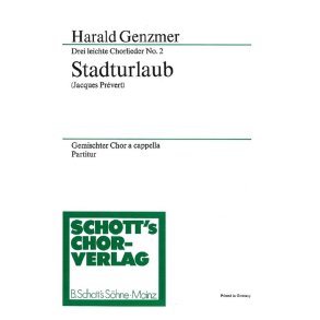Drei leichte Chorlieder GeWV 20 : Nr. 2 Stadturlaub