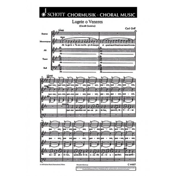 Lugete o Veneres : (Catulli Carmina)