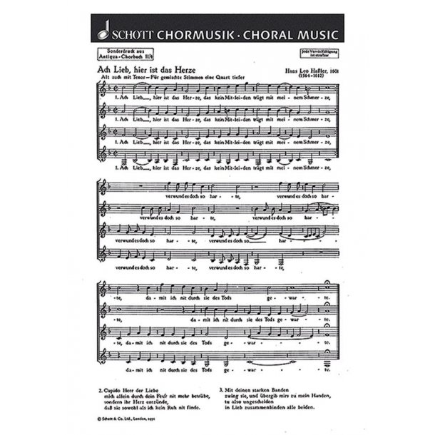 Ach Lieb, hier ist das Herze-Frau Nachtigall.. : (Volkslied)