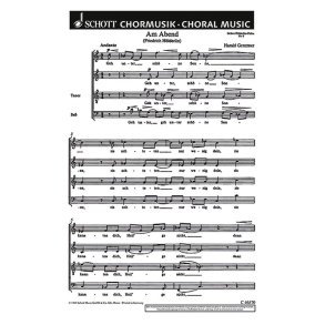 Sieben Holderlin-Chore GeWV 40 : 6. Am Abend Geh unter, schone Sonne