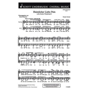 Funf Liebeslieder : 4. Heimlicher Liebe Pein Mein Schatz ist auf die Wanderschaft hin