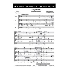Sechs Chorlieder op. 32 : 1. Sangerfahrt Laue Luft kommt blau gefloss