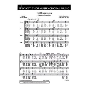 Sechs Chorlieder op. 32 : 5. Fruhlingsreigen Freude jubelt, Liebe waltet