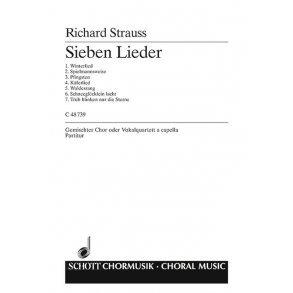 Sieben vierstimmige Lieder o. Op. AV. 67 : for mixed choir or vocal quartet a cappella