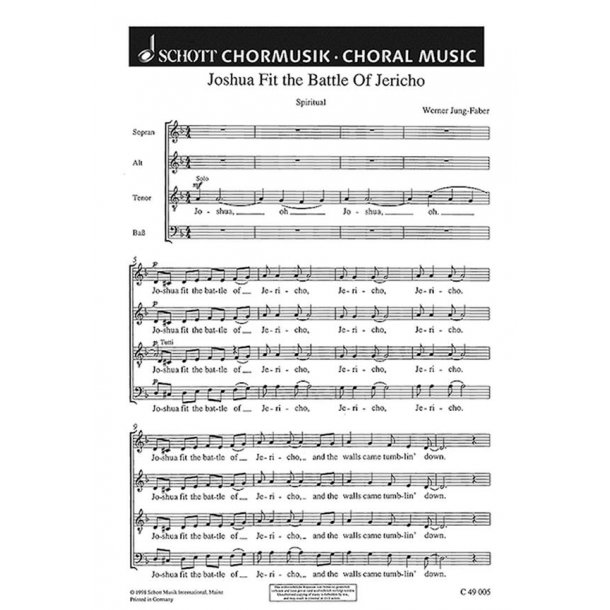 Spirituals : Joshua fit the battle of Jericho