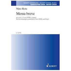 Messa breve : for mixed choir with 3 voices (STB) and organ