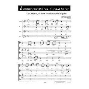 Des Abends, da kann ich nicht schlafen gehn