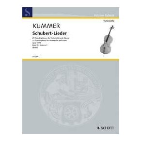 Schubert-Lieder op. 117b Band 1 : 25 Transcriptions for Cello and Piano