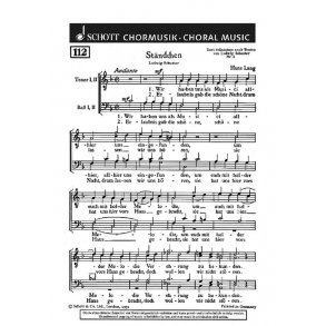 Zwei Standchen : 1. Standchen Wir haben uns als Musici