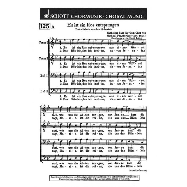 Es ist ein Ros entsprungen : (16. Jh.)