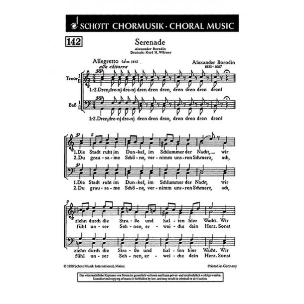 Serenade : Die Stadt ruht im Dunkel