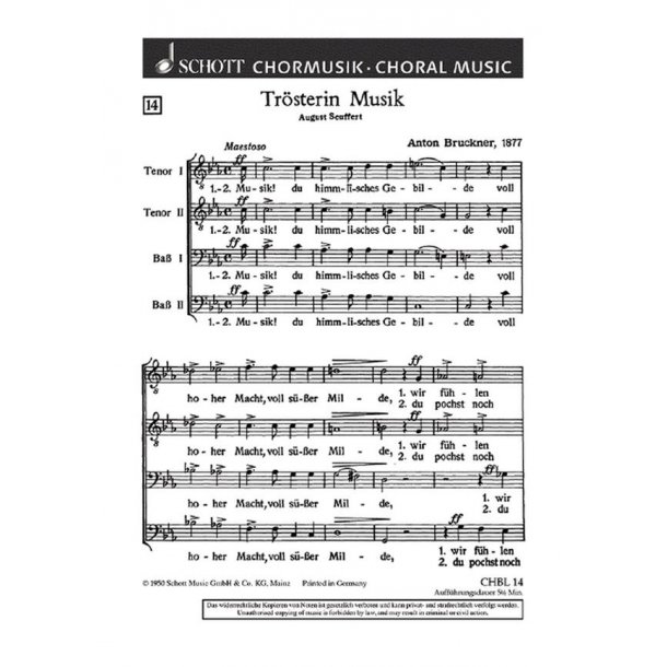 Trosterin Musik : Musik! du himmlisches Gebilde