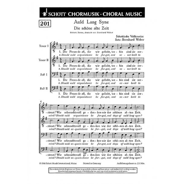 Auld Lang Syne - Die schone alte Zeit : Die Freunde all (Schottland)