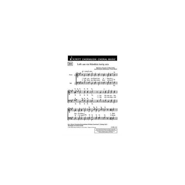 Lasst uns ein Stundlein lustig sein : aus Newes Teutsches Musicalisches froliches Convivium, Coburg 1621