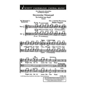 Slowenischer Weinstraus : Volkslied Susen Wein wir trinken