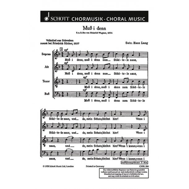 Muss i denn : (Schwaben)