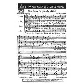 Zum Tanze da geht ein Madel : (Schweden)