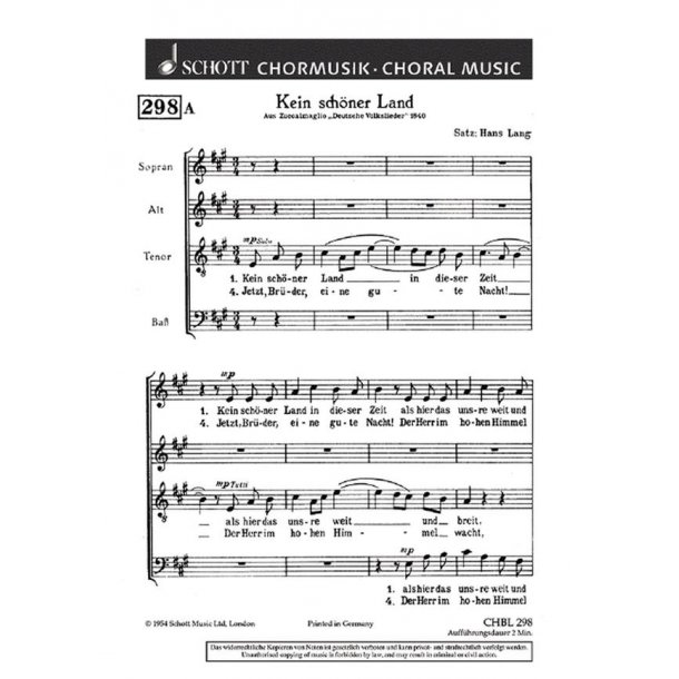 Nachtigallenkanon / Kein schoner Land