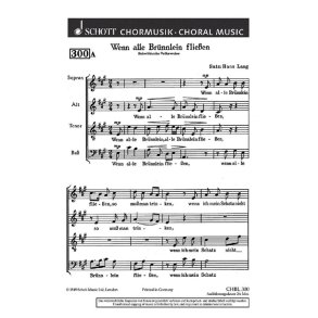 Wenn alle Brunnlein fliesen / Bona nox