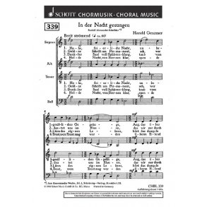 In der Nacht gesungen GeWV 24 : Hohe, feierliche Nacht