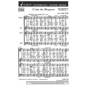 Funf ostpreusische Volkslieder : 3. O kam das Morgenrot herauf