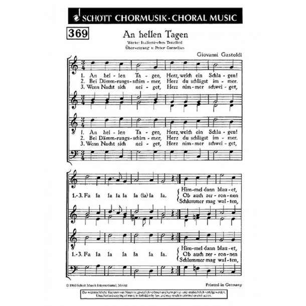 An hellen Tagen : (Italien)