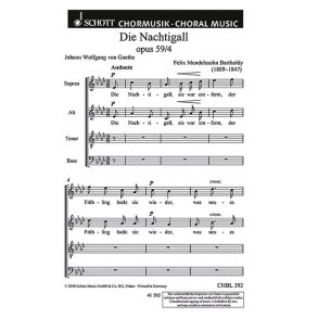 Die Nachtigall op. 59/4 : Die Nachtigall, sie war entfernt